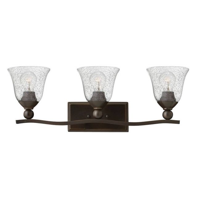 Hinkley Lighting Bolla 3 Light 26 inch Vanity Light in Olde Bronze with Clear Seedy Glass 5893OB-CL