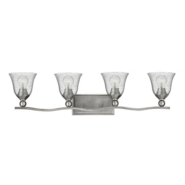 Hinkley Lighting Bolla 4 Light 36 Inch Bath Lighting In Brushed Nickel With Clear Seedy 5894BN-CL