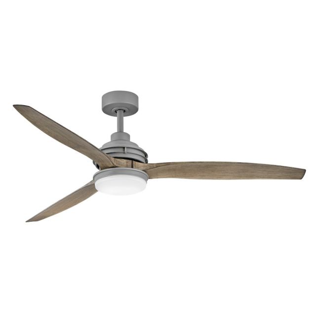 Hinkley Lighting 900160FGT-LWD Artiste 60 inch 3 Blade LED Outdoor Ceiling Fan in Graphite with Driftwood Blade