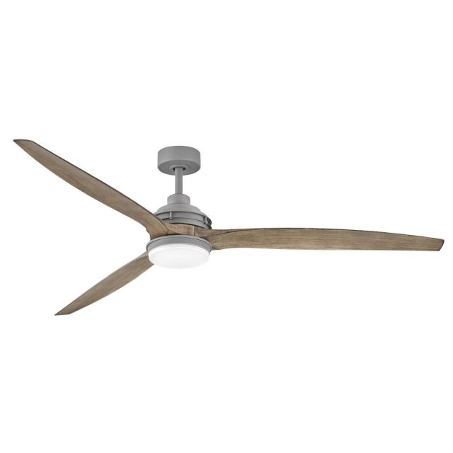 Hinkley Lighting 900172FGT-LWD Artiste 72 inch 3 Blade LED Outdoor Ceiling Fan in Graphite with Driftwood Blade