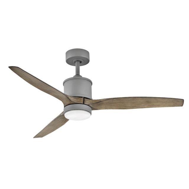 Hinkley Lighting 900752FGT-LWD Hover 52 inch 3 Blade Smart LED Outdoor Ceiling Fan in Graphite with Driftwood Blade