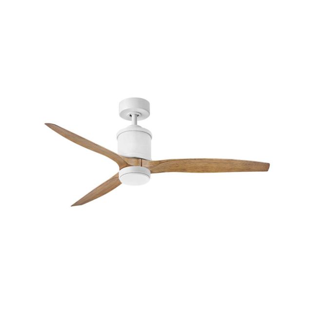 Hinkley Lighting 900760FWK-LWD Hover 60 inch 3 Blade Smart LED Outdoor Ceiling Fan in Matte White with Koa Blade