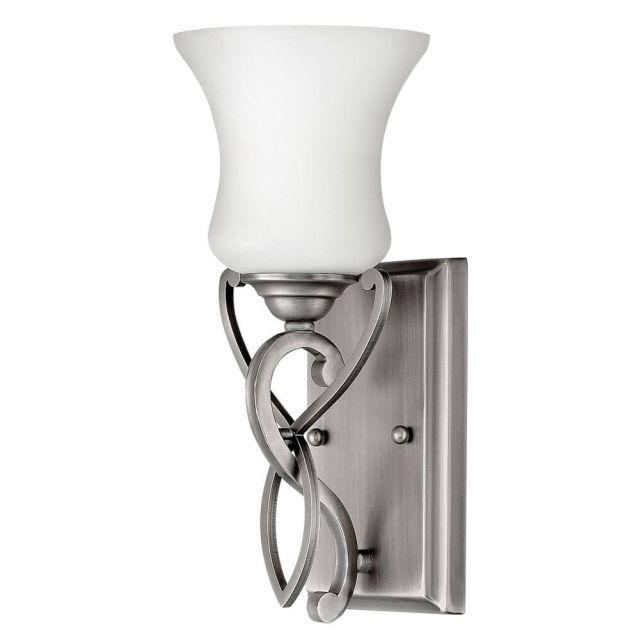 Hinkley Lighting Brooke 1 Light 5 inch Bath In Antique Nickel With Etched Opal Glass 5000AN