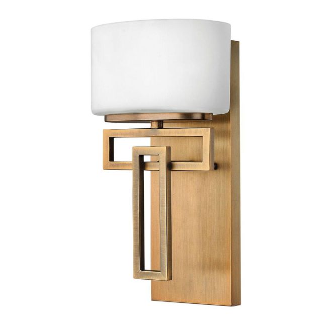 Hinkley Lighting 5100BR Lanza 1 Light 7 inch Bath In Brushed Bronze With Etched Opal Glass