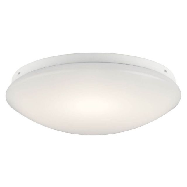 Kichler Ceiling Space 14 Inch LED Flush Mount in White 10760WHLED