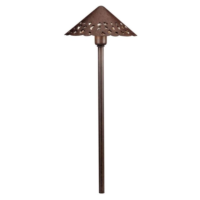 Kichler 15871TZT27 Landscape LED 22 inch Tall LED Outdoor Hammered Roof Path Light in Textured Tannery Bronze