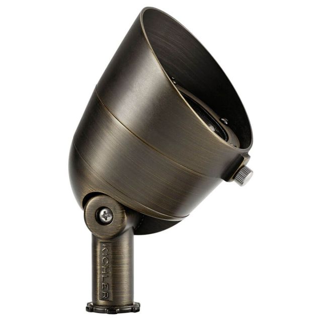 Kichler 16151CBR27 VLO 5 inch Tall Small Adjustable LED Outdoor Accent Landscape Light in Centennial Brass