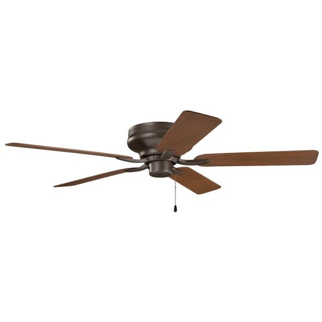 Kichler Basics Pro Legacy Patio 52 inch 5 Blade Ceiling Fan in Satin Natural Bronze with Walnut-Brown Blade 330021SNB