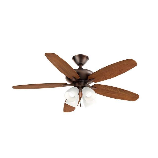 Kichler 330162OBB Renew 52 inch 5 Blade Pull Chain LED Ceiling Fan in Oil Brushed Bronze