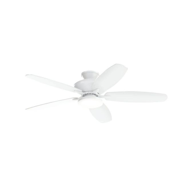 Kichler Renew 52 inch 5 Blade LED Ceiling Fan in Matte White with Matte White-Distressed Antique Gray Blade 330163MWH