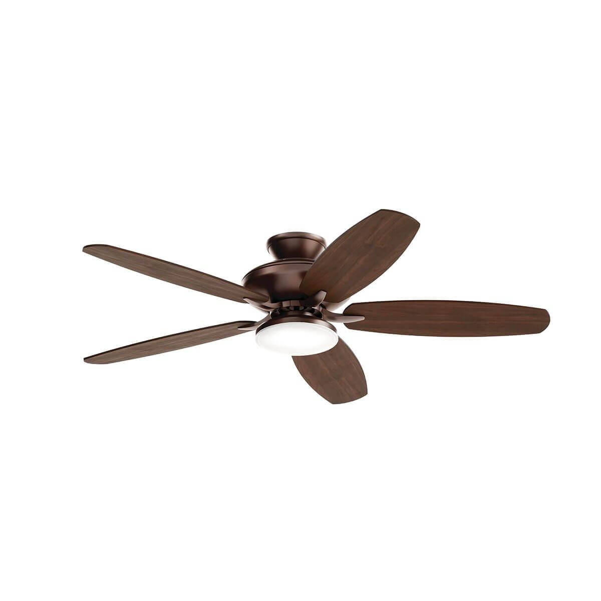 Kichler 330163SNB Renew 52 inch 5 Blade LED Ceiling Fan in Satin Natural Bronze with Walnut-Cherry Blade