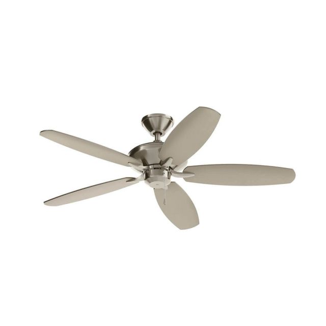 Kichler 330164BSS Renew 52 inch 5 Blade Pull Chain Ceiling Fan in Brushed Stainless Steel