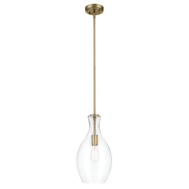 Kichler 42047NICS Everly 1 Light 9 inch Bell Pendant in Brushed Nickel ...