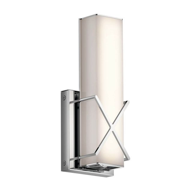Kichler Trinsic 12 Inch Tall LED Wall Sconce in Chrome 45656CHLED