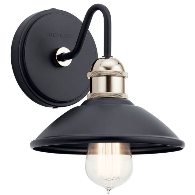 Kichler 45943BK Clyde 1 Light 7 inch Tall Wall Sconce in Black