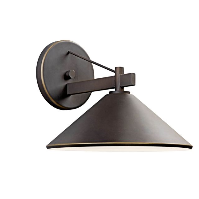 Kichler 49061OZ Ripley 1 Light 10 Inch Tall Large Outdoor Wall Light in Olde Bronze