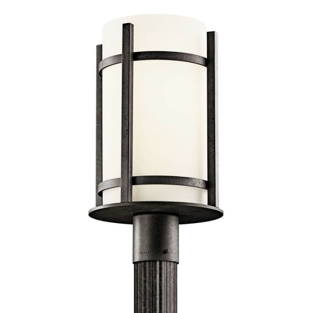 Kichler 49123AVI Camden 1 Light 17 Inch Tall Outdoor Post Lantern in Anvil Iron