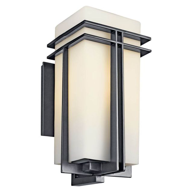 Kichler Tremillo 1 Light 20 Inch Tall Large Outdoor Wall Light in Black 49203BK