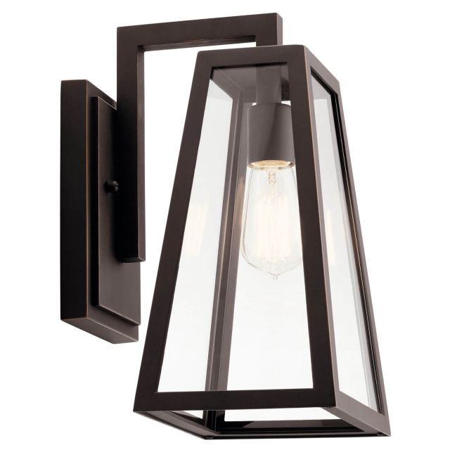 Kichler Delison 1 Light 14 Inch Tall Outdoor Wall Light in Rubbed Bronze 49331RZ