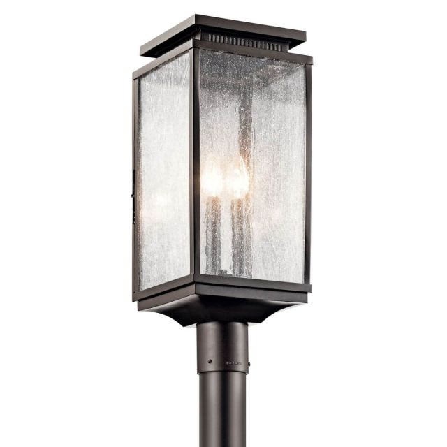 Kichler 49388OZ Manningham 3 Light 21 Inch Tall Outdoor Post Lantern in Olde Bronze