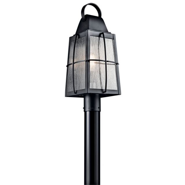Kichler 49555BKT Tolerand 1 Light 22 Inch Tall Outdoor Post Lantern in Textured Black