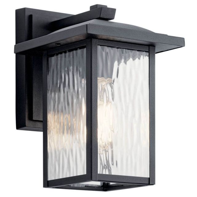 Kichler Capanna 1 Light 10 Inch Tall Outdoor Wall Light in Textured Black 49924BKT