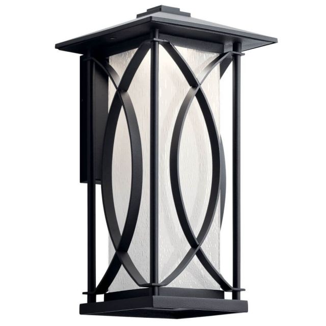 Kichler 49974BKTLED Ashbern 15 Inch Tall Outdoor LED Wall Light in Textured Black