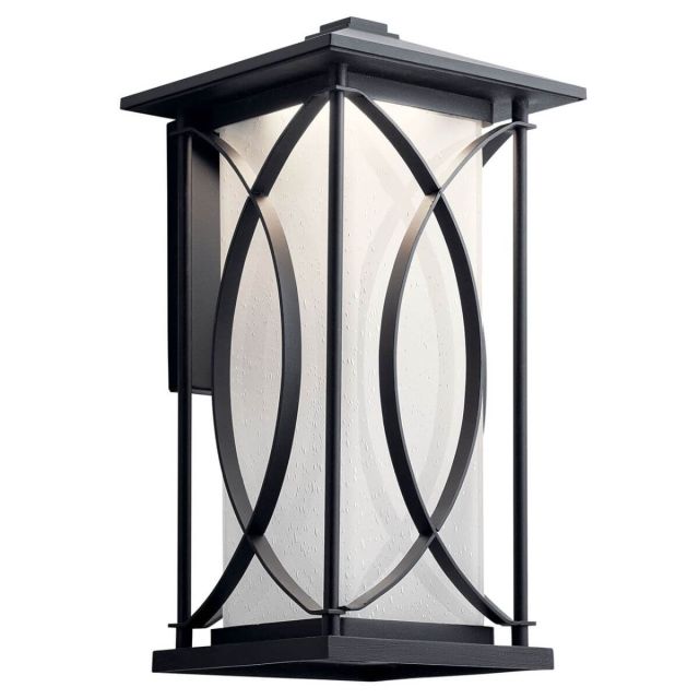Kichler 49975BKTLED Ashbern 18 Inch Tall Large LED Outdoor Wall Light in Textured Black
