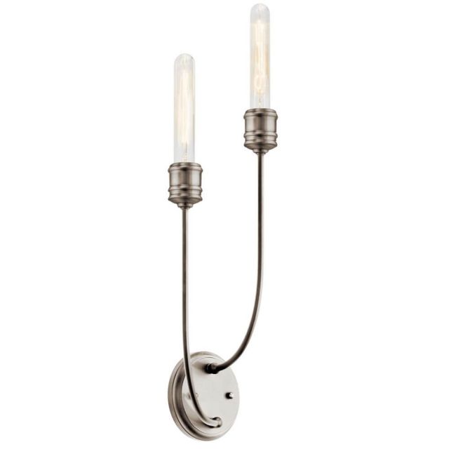 Kichler 52259CLP Hatton 2 Light 19 Inch Tall Wall Sconce in Classic Pewter
