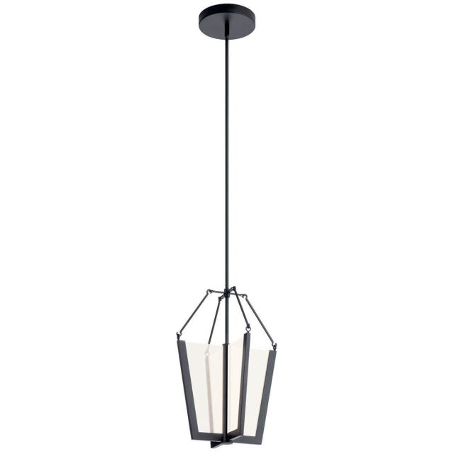 Kichler 52291BKLED Calters 14 inch LED Pendant in Black with Light Guide Acrylic