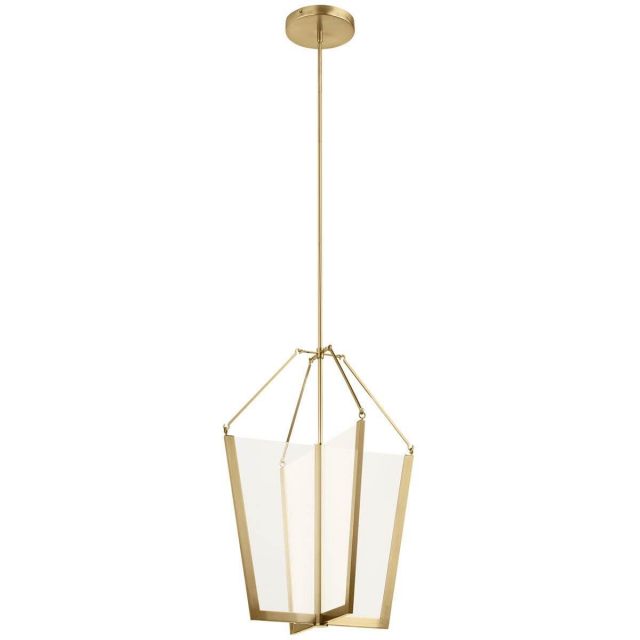 Kichler 52292CGLED Calters 21 inch LED Foyer Pendant in Champagne Gold with Light Guide Acrylic