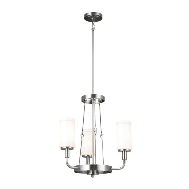 Kichler 52450CLP Vetivene 3 Light 20 inch Chandelier in Classic Pewter with Opal Glass
