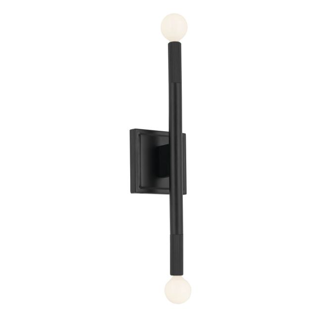 Kichler 52556BK Odensa 2 Light 17 inch Tall Wall Sconce in Black