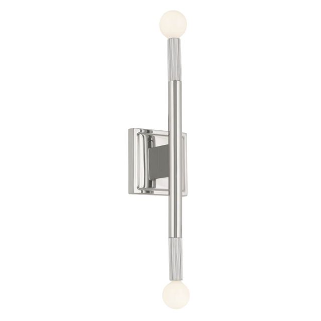 Kichler 52556PN Odensa 2 Light 17 inch Tall Wall Sconce in Polished Nickel