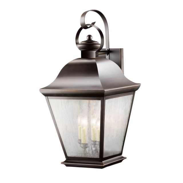 Kichler 9704OZ Mount Vernon 4 Light 28 Inch Tall Large Outdoor Wall Light in Olde Bronze