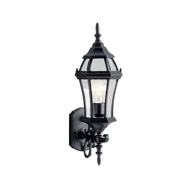 Kichler Townhouse 1 Light 22 Inch Tall Outdoor Wall Light in Black 9790BK