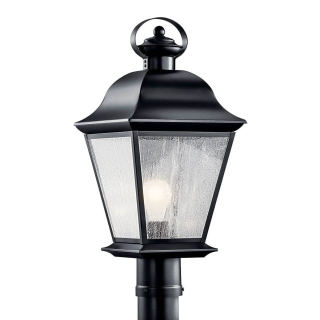 Kichler 9909BK Mount Vernon 1 Light 21 Inch Tall Outdoor Post Lantern in Black