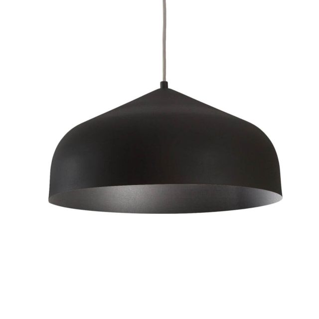Kuzco Lighting 49117-BK/BK Helena 1 Light 17 inch Dome Pendant in Black with Spun Aluminum Shade