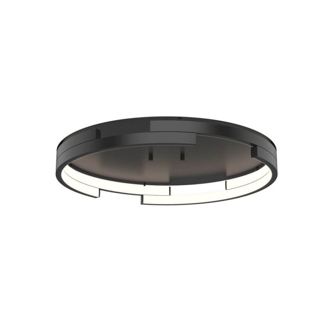 Kuzco Lighting Anello Minor 19 inch LED Flush Mount in Black with Frosted Acrylic Diffuser FM52719-BK