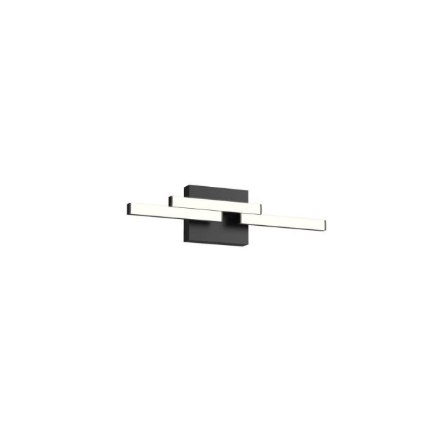 Kuzco Lighting Anello Minor 18 inch LED Bath Vanity Light in Black with Frosted Acrylic Diffuser VL52718-BK