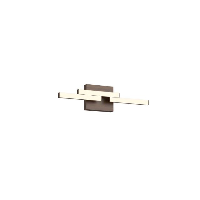 Kuzco Lighting Anello Minor 18 inch LED Bath Vanity Light in Walnut with Frosted Acrylic Diffuser VL52718-WT