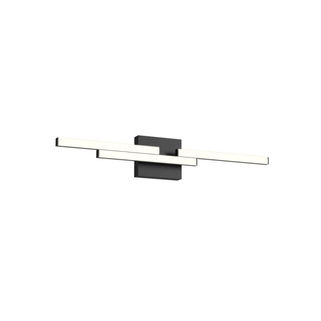 Kuzco Lighting Anello Minor 27 inch LED Bath Vanity Light in Black with Frosted Acrylic Diffuser VL52727-BK