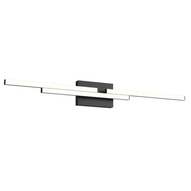 Kuzco Lighting Anello Minor 38 inch LED Bath Vanity Light in Black with Frosted Acrylic Diffuser VL52738-BK