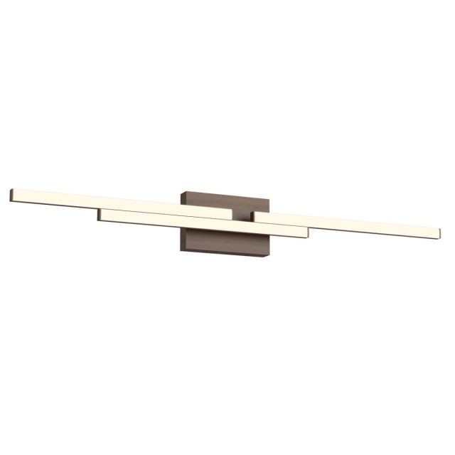 Kuzco Lighting Anello Minor 38 inch LED Bath Vanity Light in Walnut with Frosted Acrylic Diffuser VL52738-WT