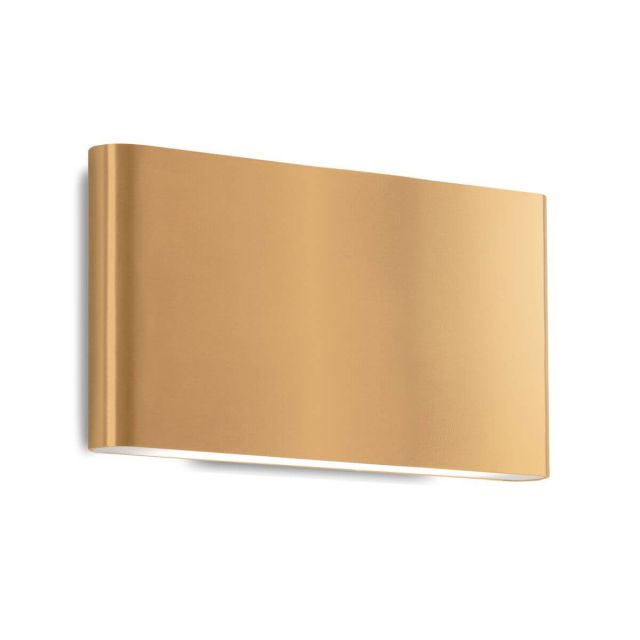 Kuzco Lighting AT6510-BG Slate 6 inch Tall LED Wall Sconce in Brushed Gold with Frosted Glass