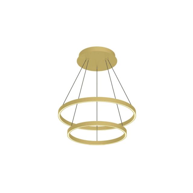 Kuzco Lighting CH87224-BG Cerchio 24 inch LED Chandelier in Brushed Gold with Frosted Silicone Diffuser