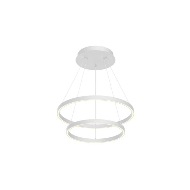 Kuzco Lighting CH87224-WH Cerchio 24 inch LED Chandelier in White with Frosted Silicone Diffuser
