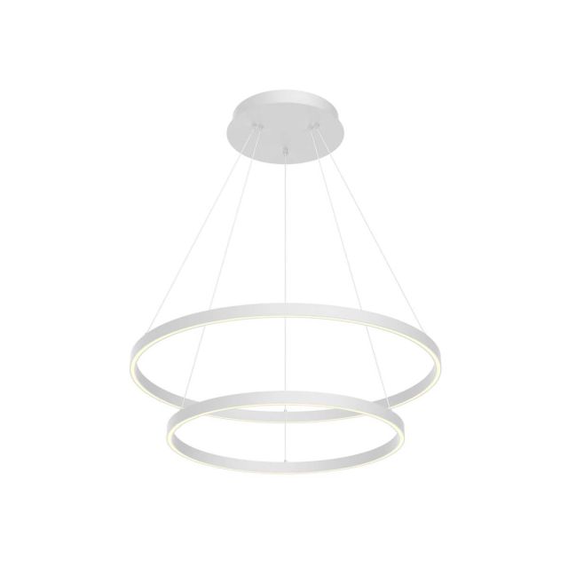 Kuzco Lighting CH87232-WH Cerchio 32 inch LED Chandelier in White with Frosted Silicone Diffuser