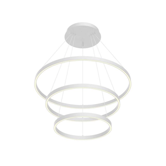 Kuzco Lighting CH87332-WH Cerchio 32 inch LED Chandelier in White with Frosted Silicone Diffuser