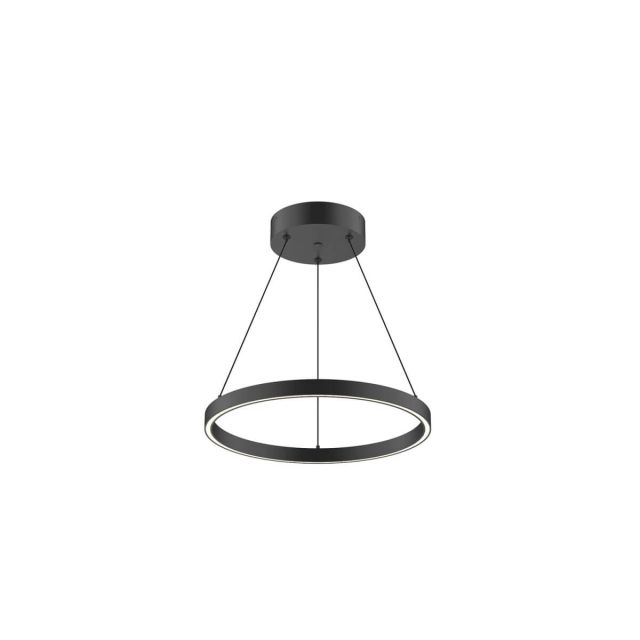 Kuzco Lighting PD87118-BK Cerchio 18 inch LED Pendant in Black with Frosted Silicone Diffuser